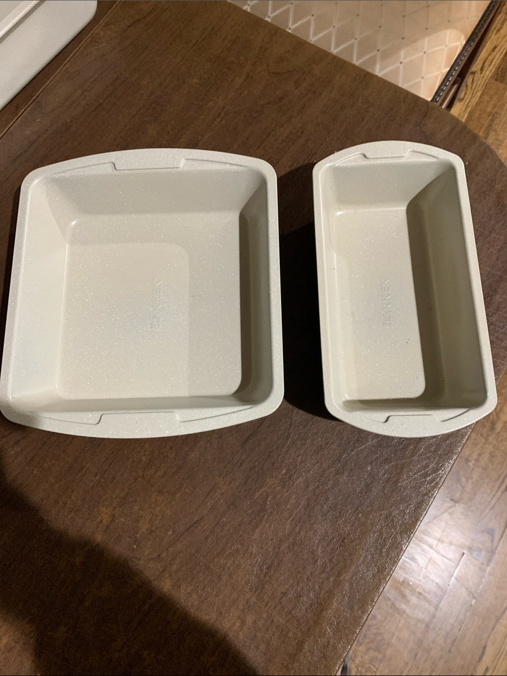 New Two Pieces Bakken Baking Pans, Carbon Steel, PTFE free, white marble